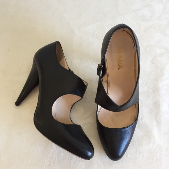 Prada Shoes - Prada black side zipper leather pumps